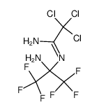1,1,1-trifluoro-5,5,5-trichloro-2,4-diamino-2-trifluoromethyl-3-aza-2-pentene Structure