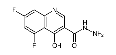 3-Quinolinecarboxylic acid, 5,7-difluoro-4-hydroxy-, hydrazide Structure