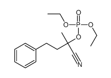 (2-cyano-4-phenylbutan-2-yl) diethyl phosphate结构式