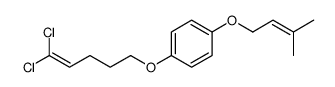 1-(5,5-dichloropent-4-enoxy)-4-(3-methylbut-2-enoxy)benzene结构式