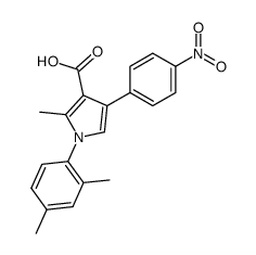 1-(2,4-Dimethyl-phenyl)-2-methyl-4-(4-nitro-phenyl)-1H-pyrrole-3-carboxylic acid结构式