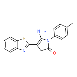 5-Amino-4-benzothiazol-2-yl-1-p-tolyl-1,3-dihydro-pyrrol-2-one Structure