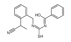 N-[[2-(1-cyanoethyl)phenyl]methylcarbamothioyl]benzamide Structure
