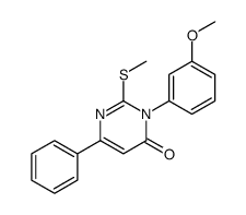 3-(3-methoxyphenyl)-2-methylsulfanyl-6-phenylpyrimidin-4-one结构式