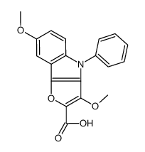 3,7-dimethoxy-4-phenylfuro[3,2-b]indole-2-carboxylic acid结构式