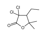 3,3-dichloro-4-ethyl-5,5-dimethyloxolan-2-one结构式