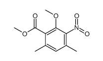 methyl 2-methoxy-4,6-dimethyl-3-nitrobenzoate结构式