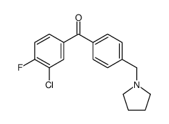 3-CHLORO-4-FLUORO-4'-PYRROLIDINOMETHYL BENZOPHENONE结构式