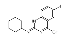 2-(cyclohexylamino)-6-iodo-1H-quinazolin-4-one结构式