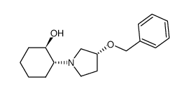 (1R,2R)-2-[(R)-3-(benzyloxy)pyrrolidin-1-yl]cyclohexanol结构式