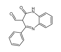3-Formyl-4-phenyl-2,3-dihydro-1H-1,5-benzodiazepin-2-one结构式