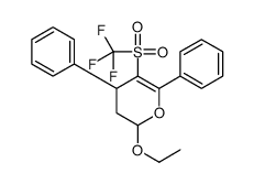 2-ethoxy-4,6-diphenyl-5-(trifluoromethylsulfonyl)-3,4-dihydro-2H-pyran Structure