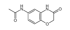 Acetamide, N-(3,4-dihydro-3-oxo-2H-1,4-benzoxazin-6-yl)- Structure