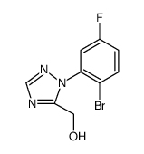 1H-1,2,4-Triazole-5-methanol, 1-(2-bromo-5-fluorophenyl)结构式