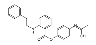 (4-acetamidophenyl) 2-(2-phenylethylamino)benzoate Structure