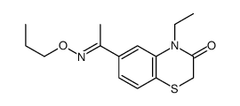 4-ethyl-6-[(E)-C-methyl-N-propoxycarbonimidoyl]-1,4-benzothiazin-3-one结构式