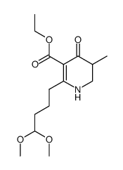 ethyl 2-(4,4-dimethoxybutyl)-5-methyl-4-oxo-1,4,5,6-tetrahydropyridine-3-carboxylate Structure