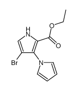 ethyl 4'-bromo-1'H-1,3'-bipyrrole-2'-carboxylate结构式