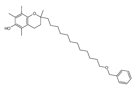 2-(12-(benzyloxy)dodecyl)-2,5,7,8-tetramethyl-3,4-dihydro-2H-chromen-6-ol结构式