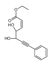 ethyl (4S,5S)-4,5-dihydroxy-7-phenylhept-2-en-6-ynoate结构式