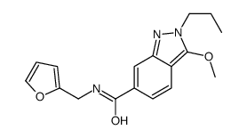 N-(furan-2-ylmethyl)-3-methoxy-2-propylindazole-6-carboxamide结构式