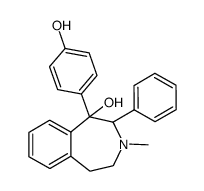 1-hydroxy-1-(4-hydroxyphenyl)-3-methyl-2-phenyl-2,3,4,5-tetrahydro-1H-3-benzazepine结构式