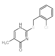 4(3H)-Pyrimidinone,2-[[(2-chlorophenyl)methyl]thio]-5-methyl- Structure