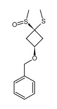 ((1s,3S)-3-(benzyloxy)-1-((R)-methylsulfinyl)cyclobutyl)(methyl)sulfane结构式