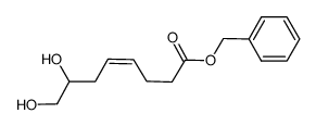 (Z)-7,8-dihydroxy-oct-4-enoic acid benzyl ester结构式