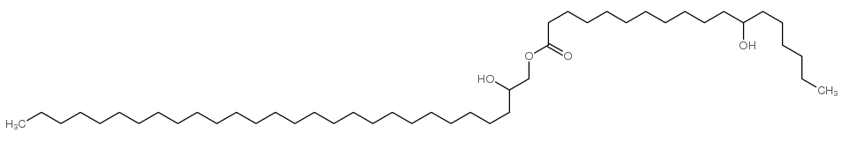 2-hydroxyoctacosyl 12-hydroxyoctadecanoate structure