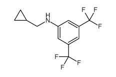 Benzenamine, N-(cyclopropylmethyl)-3,5-bis(trifluoromethyl) Structure
