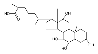 3,6,7,12-tetrahydroxycholestanoic acid Structure