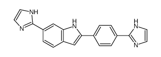 6-(1H-imidazol-2-yl)-2-[4-(1H-imidazol-2-yl)phenyl]-1H-indole结构式