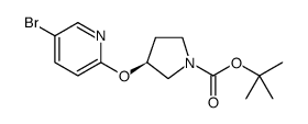 1-Pyrrolidinecarboxylic acid, 3-[(5-bromo-2-pyridinyl)oxy]-, 1,1-dimethylethyl ester, (3S) Structure