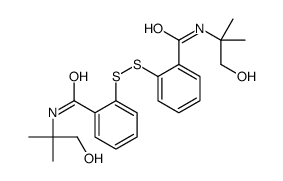 N-(1-hydroxy-2-methylpropan-2-yl)-2-[[2-[(1-hydroxy-2-methylpropan-2-yl)carbamoyl]phenyl]disulfanyl]benzamide Structure
