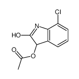 (7-chloro-2-oxo-1,3-dihydroindol-3-yl) acetate结构式