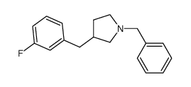 1-Benzyl-3-(3-fluoro-benzyl)-pyrrolidine结构式