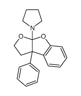 6a-Pyrrolidino-3a-phenyl-2,3,3a,6a-tetrahydro-4,5-benzofuro<2,3-b>furan Structure