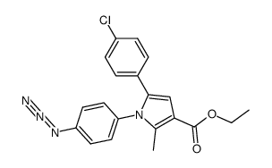 1-(4-azido-phenyl)-5-(4-chloro-phenyl)-2-methyl-1H-pyrrole-3-carboxylic acid ethyl ester结构式