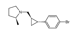 1-[2-(4-bromo-phenyl)-(1R,2R)-cyclopropylmethyl]-(2S)-2-methyl-pyrrolidine Structure