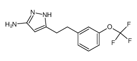 5-[2-[3-(trifluoromethoxy)phenyl]ethyl]-1H-pyrazol-3-amine结构式