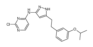 2-chloro-N-[5-[2-(3-propan-2-yloxyphenyl)ethyl]-1H-pyrazol-3-yl]pyrimidin-4-amine Structure