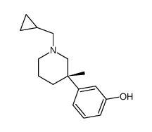 3-((S)-1-Cyclopropylmethyl-3-methyl-piperidin-3-yl)-phenol结构式