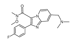 7-dimethylaminomethyl-2-(4-fluorophenyl)imidazo[1,2-a]pyridine-3-carboxylic acid methoxymethyamide Structure