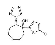 (1R,2S)-1-(5-Chloro-thiophen-2-yl)-2-[1,2,4]triazol-1-yl-cycloheptanol Structure