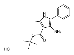 2-phenyl-3-amino-4-t-butoxycarbonyl-5-methylpyrrole hydrochloride Structure