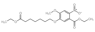 ETHYL 5-((7-ETHOXY-7-OXOHEPTYL)OXY)-4-METHOXY-2-NITROBENZOATE Structure