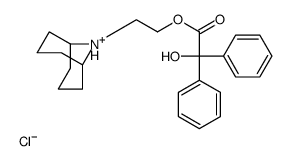2-(9-azoniabicyclo[3.3.1]nonan-9-yl)ethyl 2-hydroxy-2,2-diphenylacetate,chloride结构式