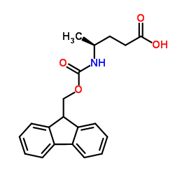(4S)-4-{[(9H-Fluoren-9-ylmethoxy)carbonyl]amino}pentanoic acid Structure