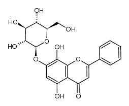 3',4',5,7,8-pentahydroxyflavone 7-O-β-D-glucoside结构式